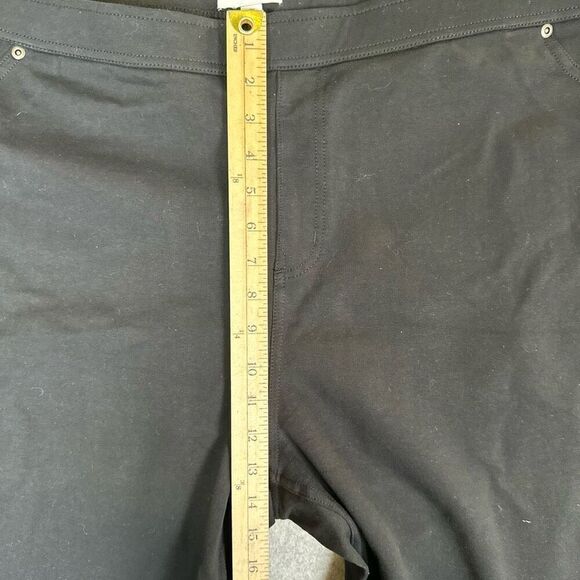 Susan Graver Womens Size 3X High Rise Denim Jeans Black Pockets Black Stretch - Picture 7 of 8